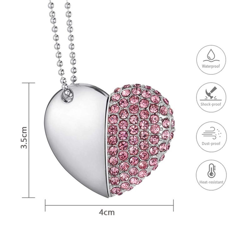 GARRULAX USB Flash Drive, 8GB / 16GB / 32GB / 64GB USB2.0 USB Memory Stick Date Storage Pendrive Thumb Drives(32GB,Pink) - Image 2